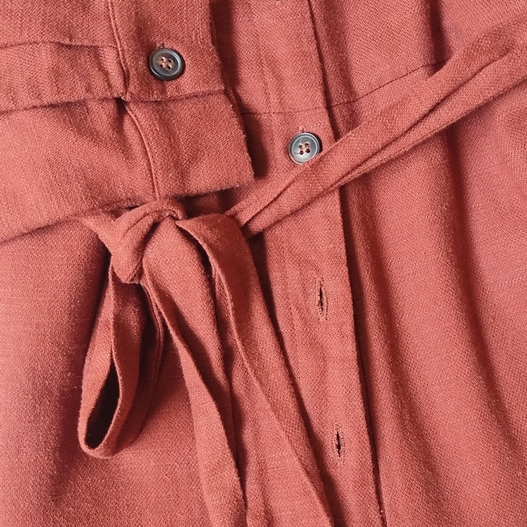 Rust Button-Up Jumpsuit - Picture 4 of 10